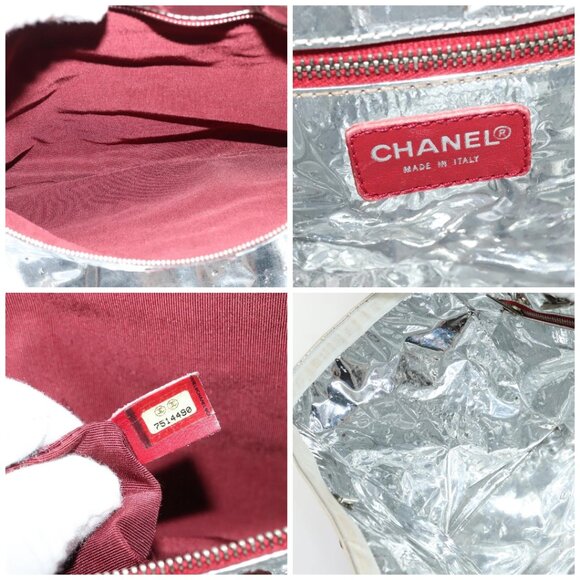 CHANEL Chain Tote Bag No5 Canvas Ivory Silver CC Auth 133727 - Picture 15 of 16